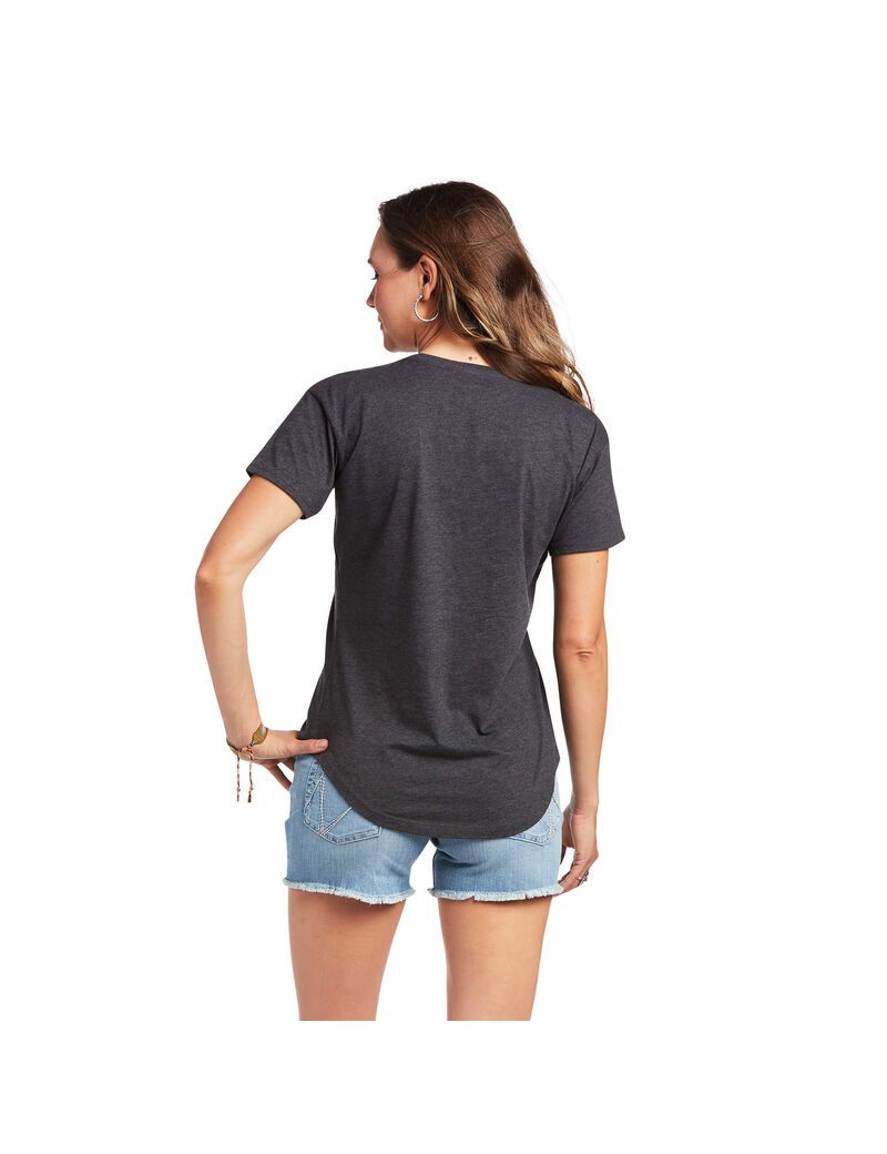 Ariat Wild Country T-Shirt Charcoal Heather | NPRCMI-183