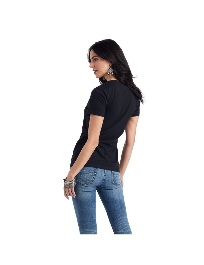 Ariat Wild Heart Tee Black Heather | JTCWQL-842