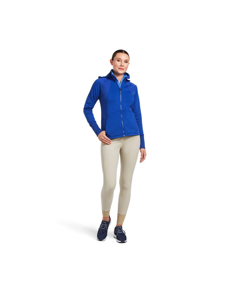 Ariat Wilde Full Zip Sweatshirt Mazarine Blue | VNSPIW-276