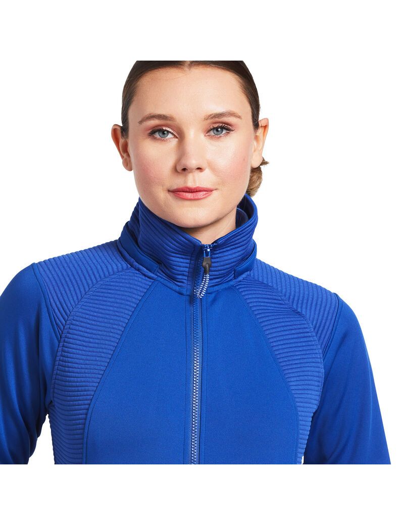 Ariat Wilde Full Zip Sweatshirt Mazarine Blue | VNSPIW-276