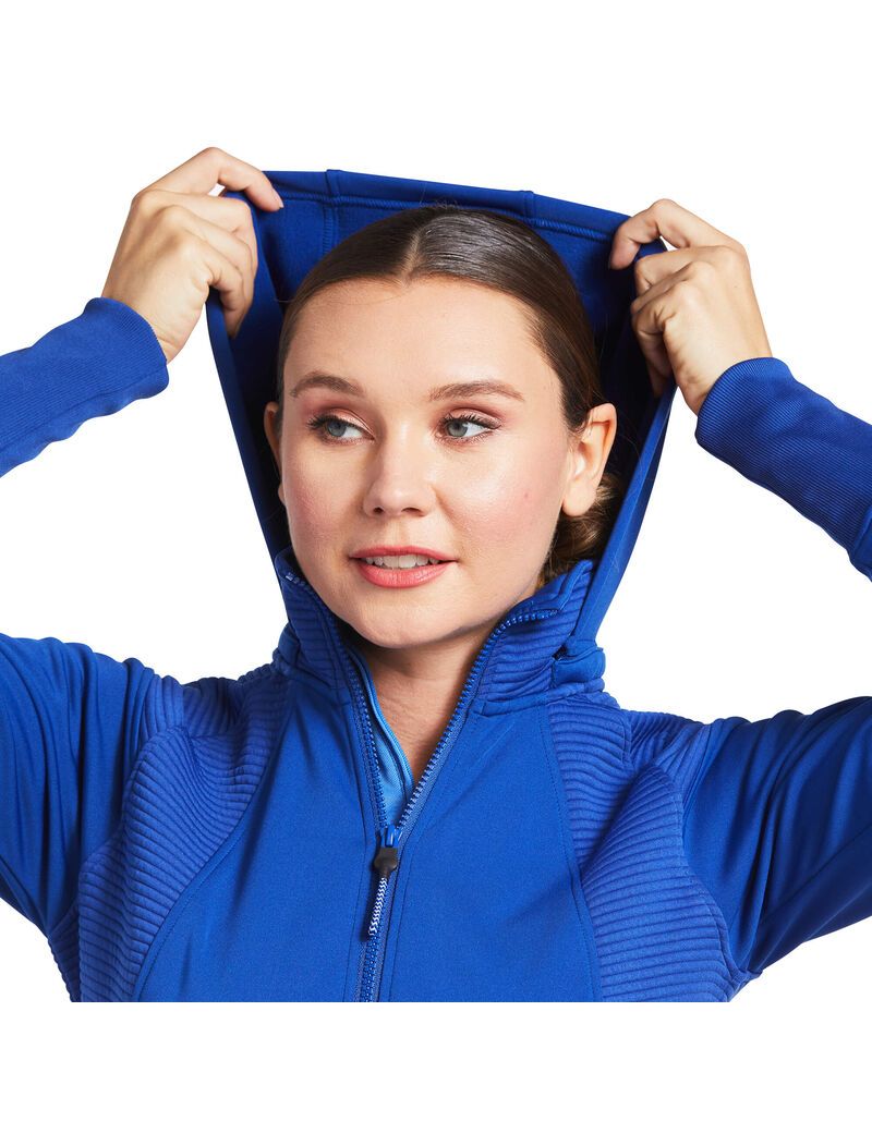 Ariat Wilde Full Zip Sweatshirt Mazarine Blue | VNSPIW-276