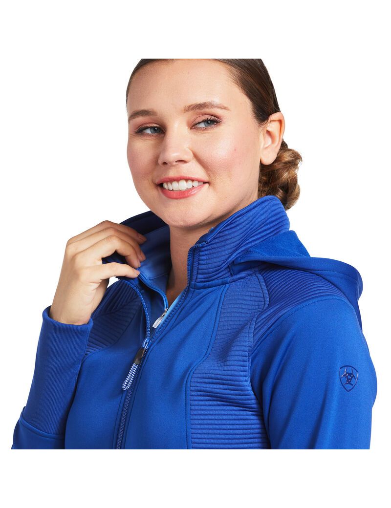 Ariat Wilde Full Zip Sweatshirt Mazarine Blue | VNSPIW-276