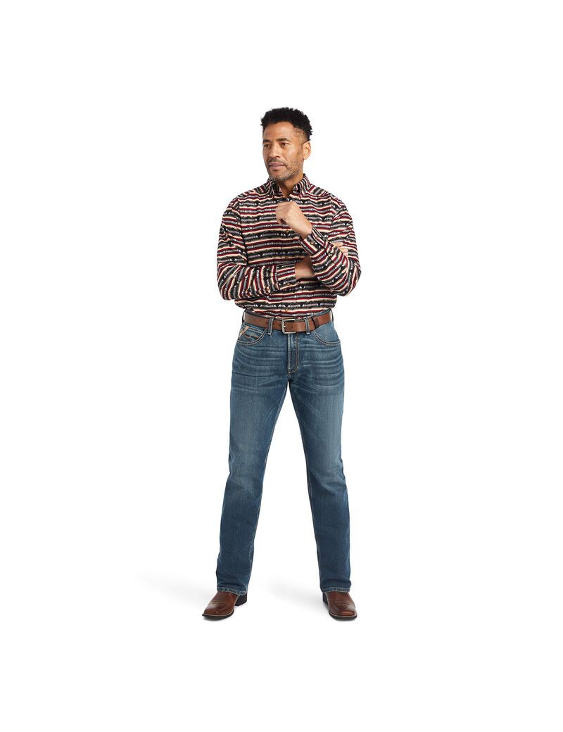 Ariat Winford Classic Fit Shirt Monument | QMBNHO-974