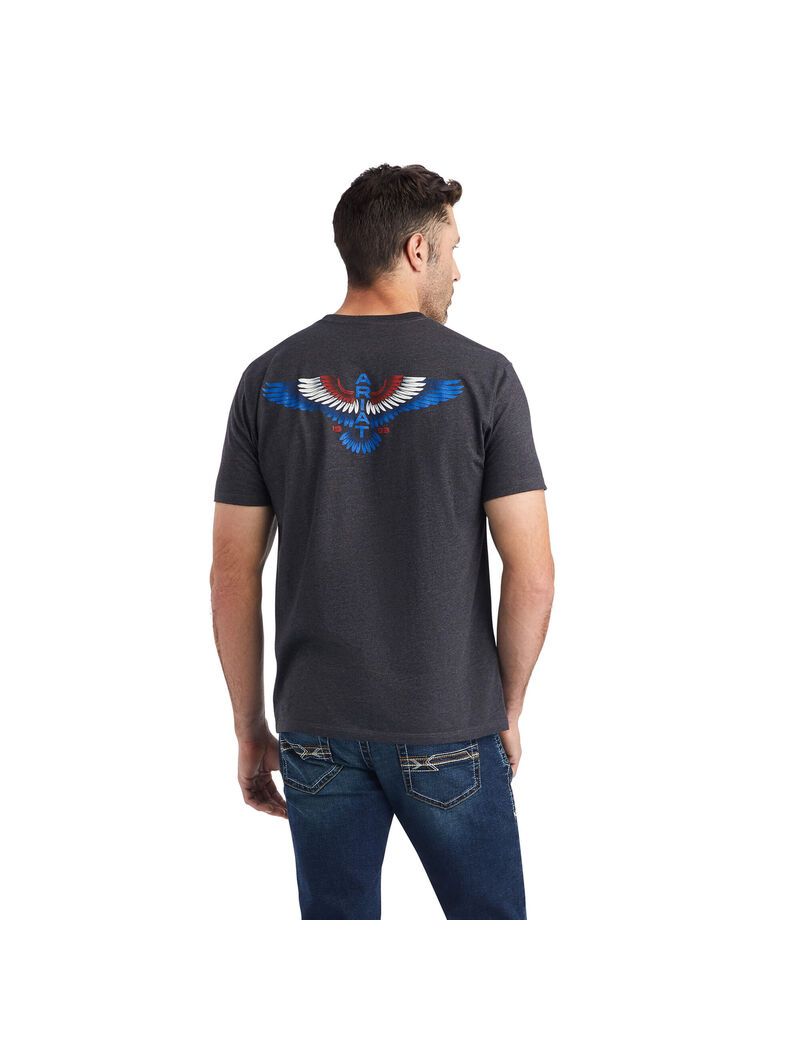 Ariat Wingspan T-Shirt Charcoal Heather | JGINAD-689