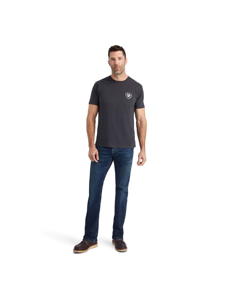 Ariat Wingspan T-Shirt Charcoal Heather | JGINAD-689