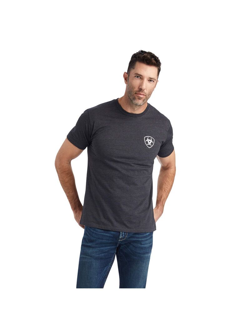 Ariat Wingspan T-Shirt Charcoal Heather | JGINAD-689