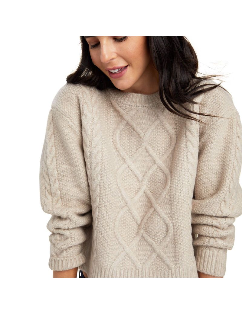 Ariat Winter Quarter Sweater Oatmeal Heather | QSLIZB-582