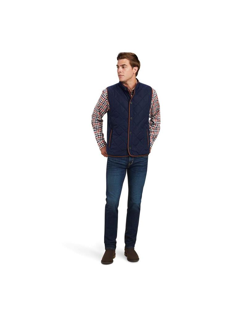 Ariat Woodside Vest Navy | IKXMZB-980