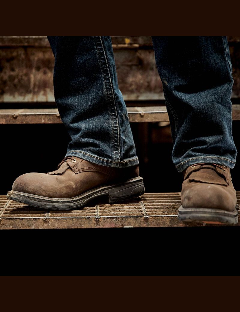 Ariat WorkHog 8' Waterproof Composite Toe Work Boot Oily Distressed Brown | WZPBJY-198