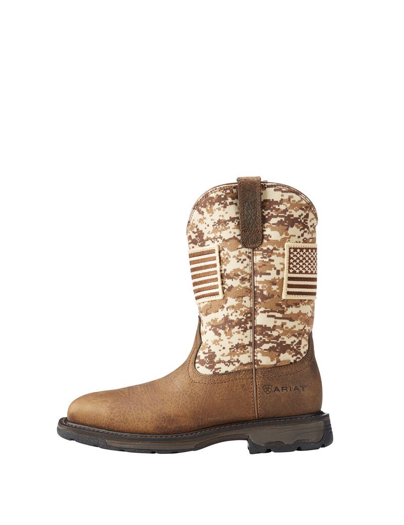 Ariat WorkHog Patriot Work Boot Earth | QDXBVL-267