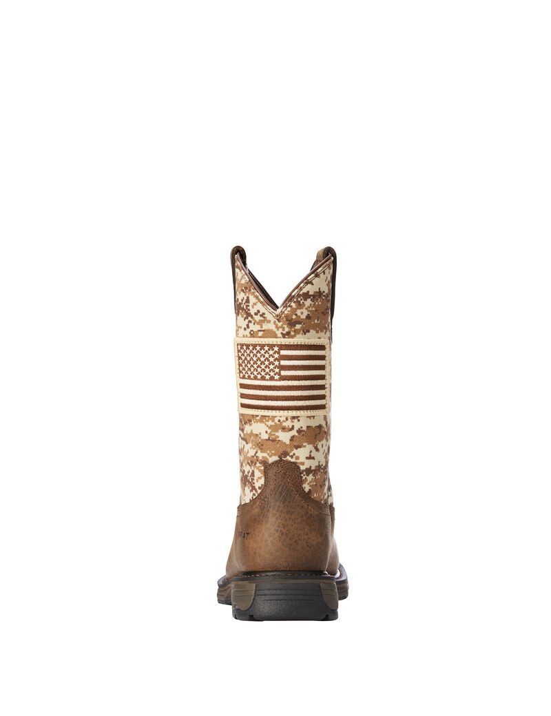 Ariat WorkHog Patriot Work Boot Earth | QDXBVL-267