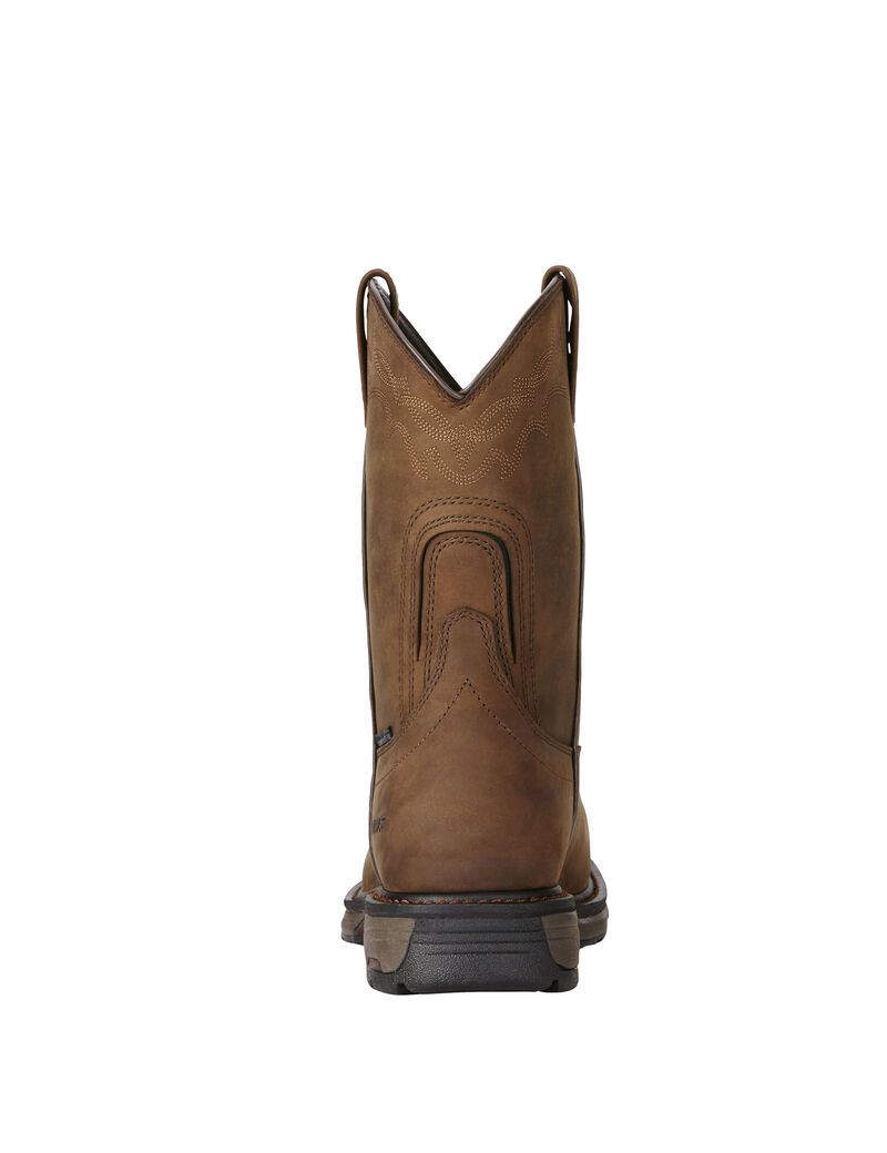 Ariat WorkHog Wellington Waterproof Composite Toe Work Boot Oily Distressed Brown | VUYRTI-758