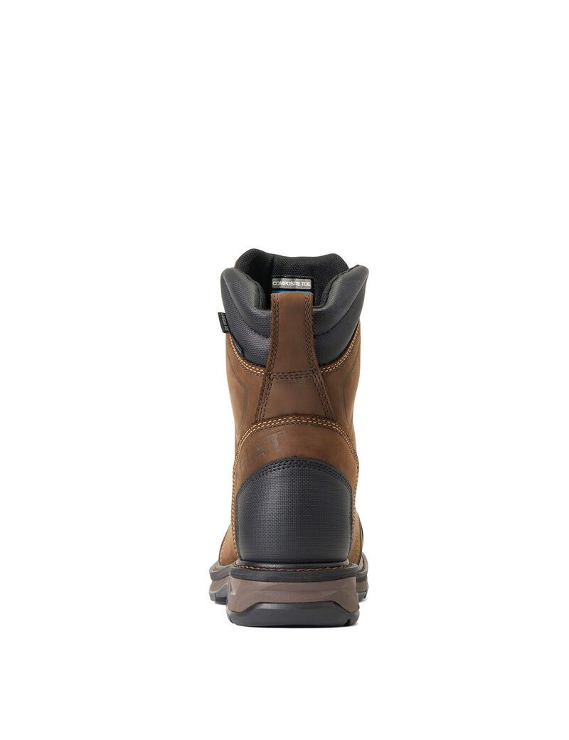 Ariat WorkHog XT 8' BOA Waterproof Carbon Toe Work Boot Chocolate Brown | RYJLIF-790