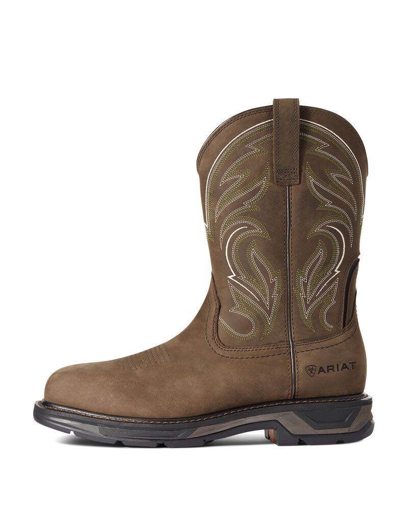 Ariat WorkHog XT Cottonwood Carbon Toe Work Boot Distressed Brown | FODQLZ-685