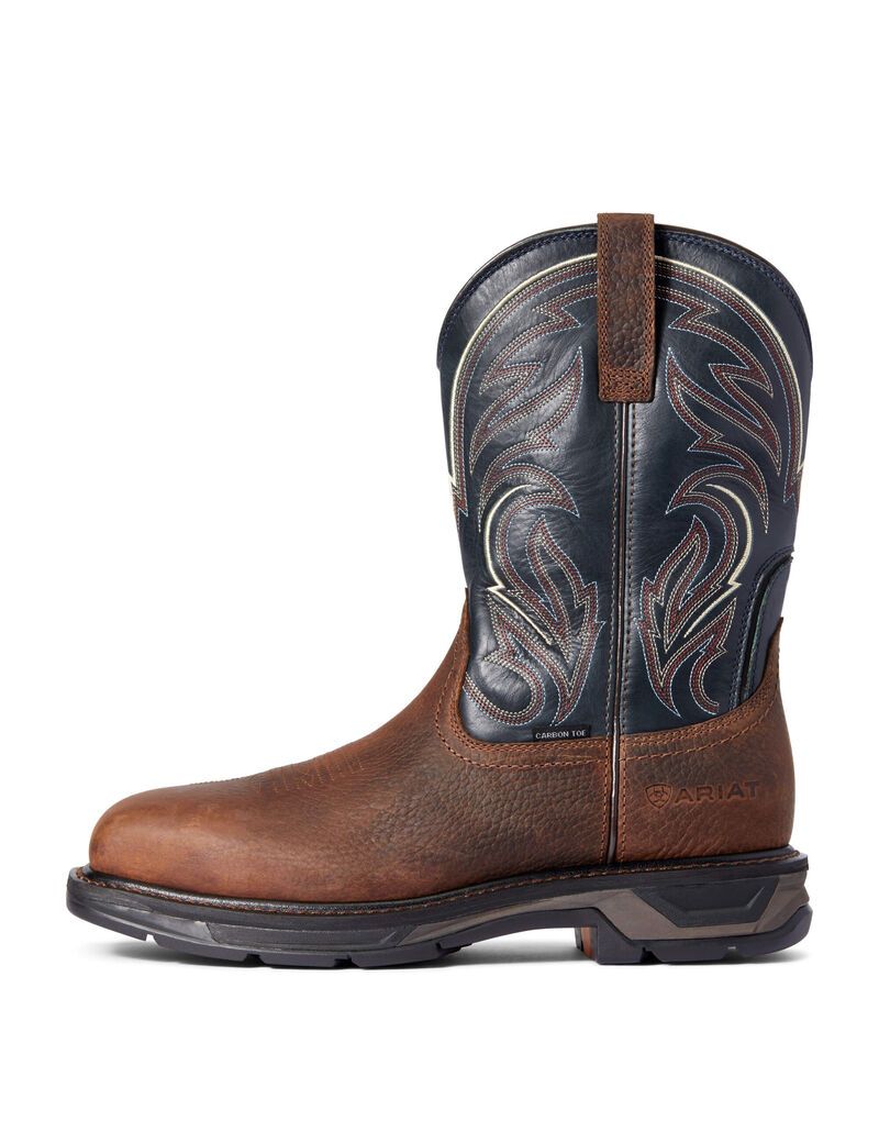 Ariat WorkHog XT Cottonwood Carbon Toe Work Boot Brown Oiled Rowdy | LMQHXD-904