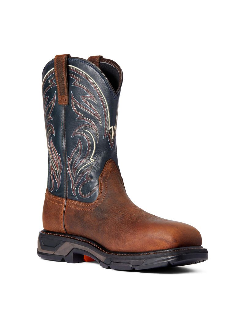 Ariat WorkHog XT Cottonwood Carbon Toe Work Boot Brown Oiled Rowdy | LMQHXD-904