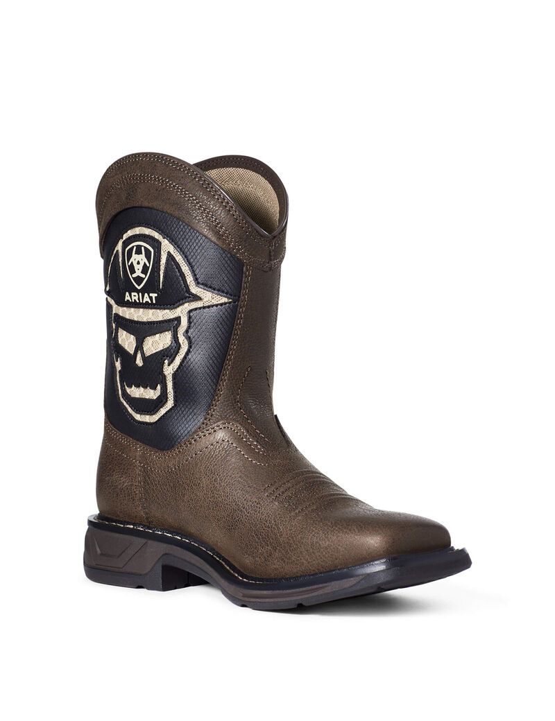 Ariat WorkHog XT VentTEK Bold Boot Iron Coffee | SKZMAN-396