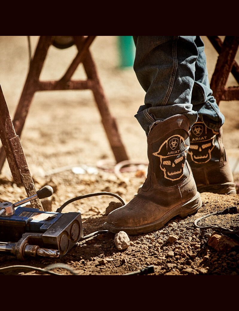 Ariat WorkHog XT VentTEK Bold Carbon Toe Work Boot Iron Coffee | VRANKH-841