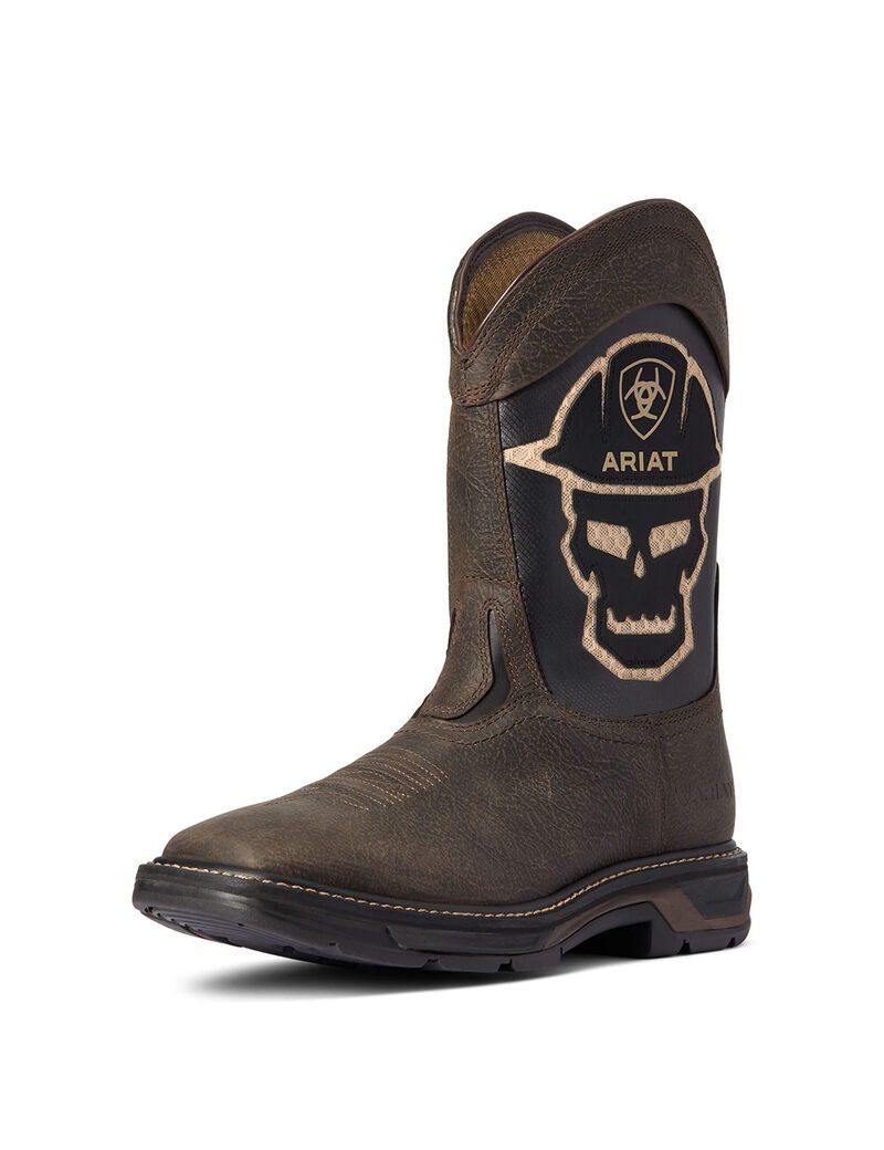 Ariat WorkHog XT VentTEK Bold Work Boot Iron Coffee | QERBZK-173