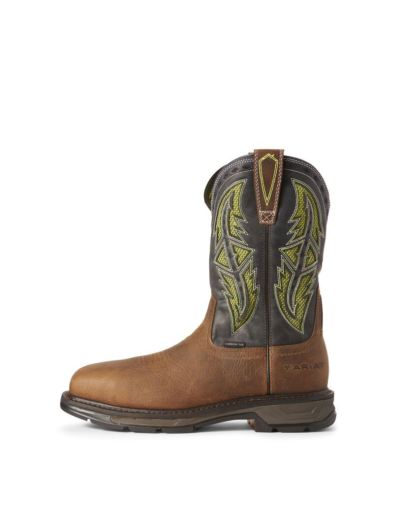 Ariat WorkHog XT VentTEK Spear Carbon Toe Work Boot Rye Brown | YREDFN-730