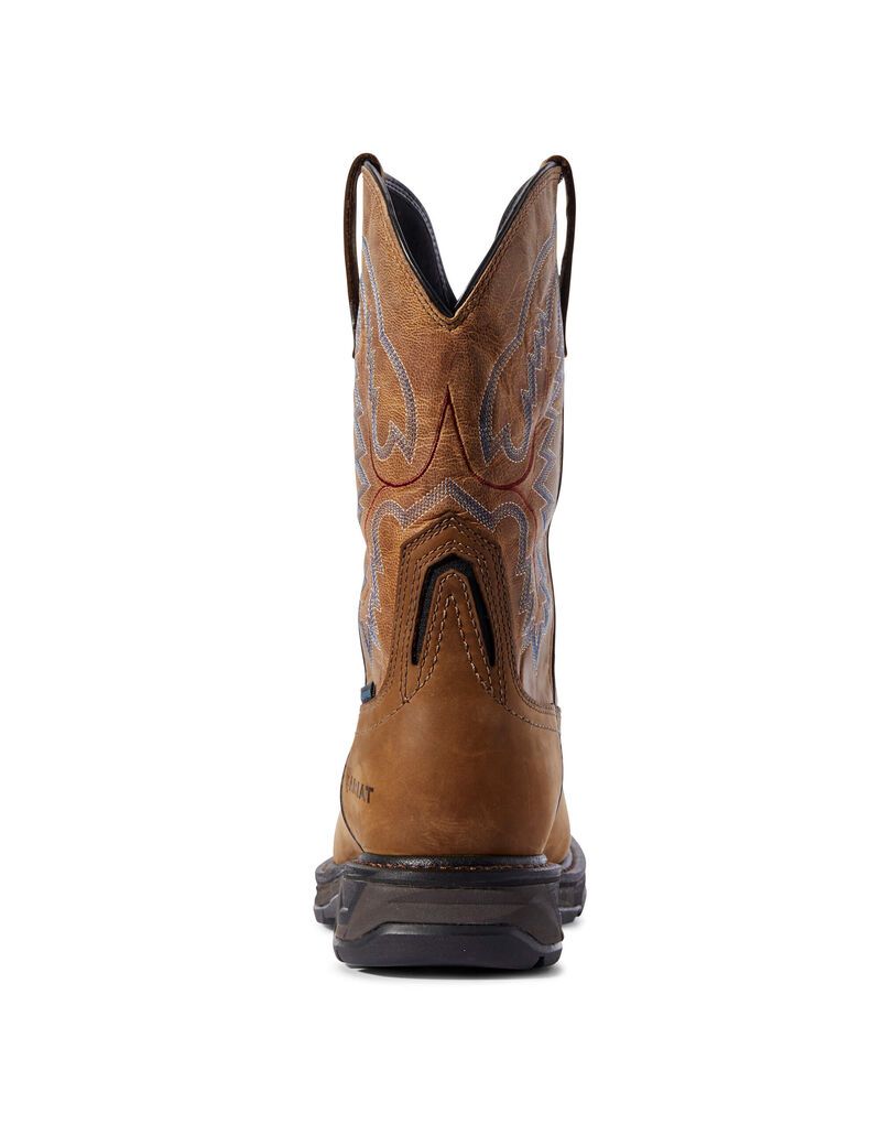 Ariat WorkHog XT Waterproof Carbon Toe Work Boot Distressed Brown | BMGESO-471