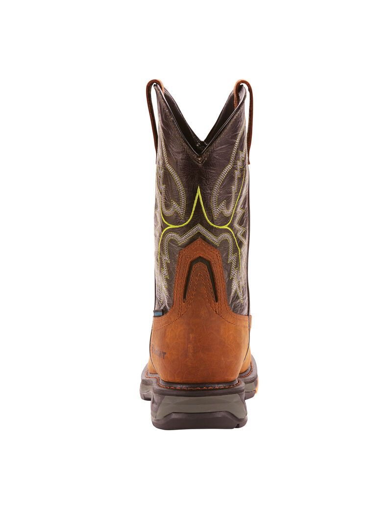 Ariat WorkHog XT Waterproof Carbon Toe Work Boot Tumbled Bark | KYPDSM-498