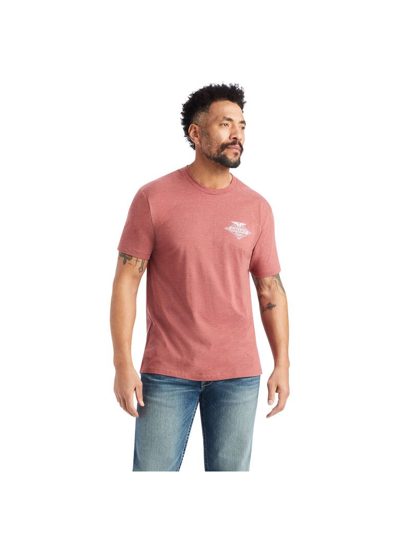 Ariat Work Eagle T-Shirt Red Clay Heather | DTMVAC-703