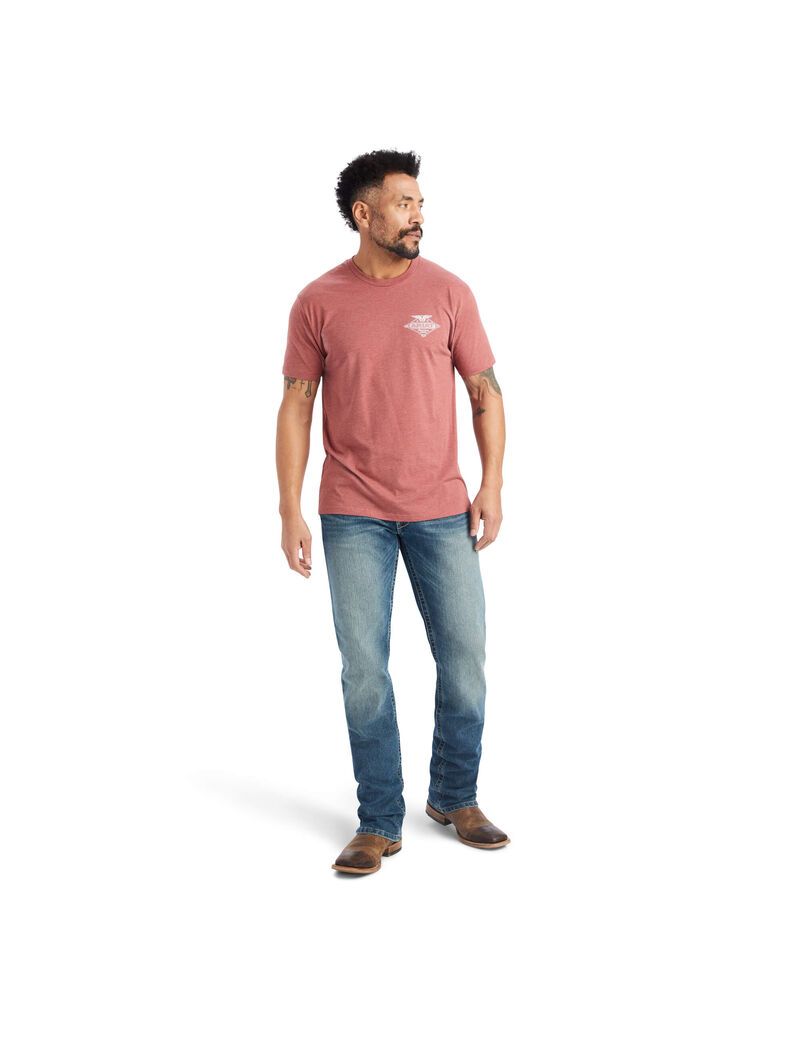 Ariat Work Eagle T-Shirt Red Clay Heather | DTMVAC-703