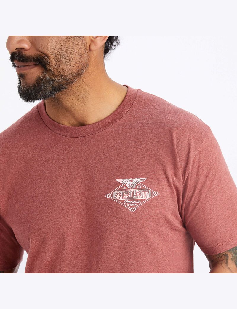 Ariat Work Eagle T-Shirt Red Clay Heather | DTMVAC-703