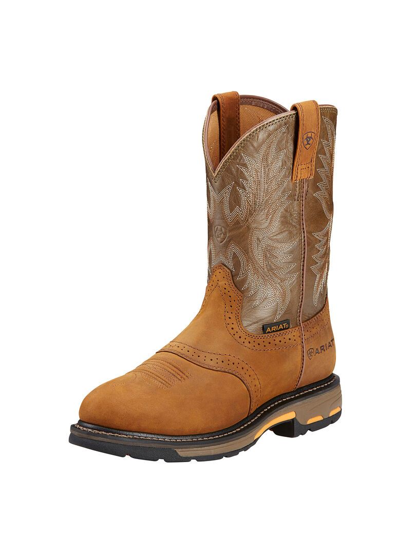 Ariat Workhog Pull-on Work Boot Aged Bark | BSIPYR-436