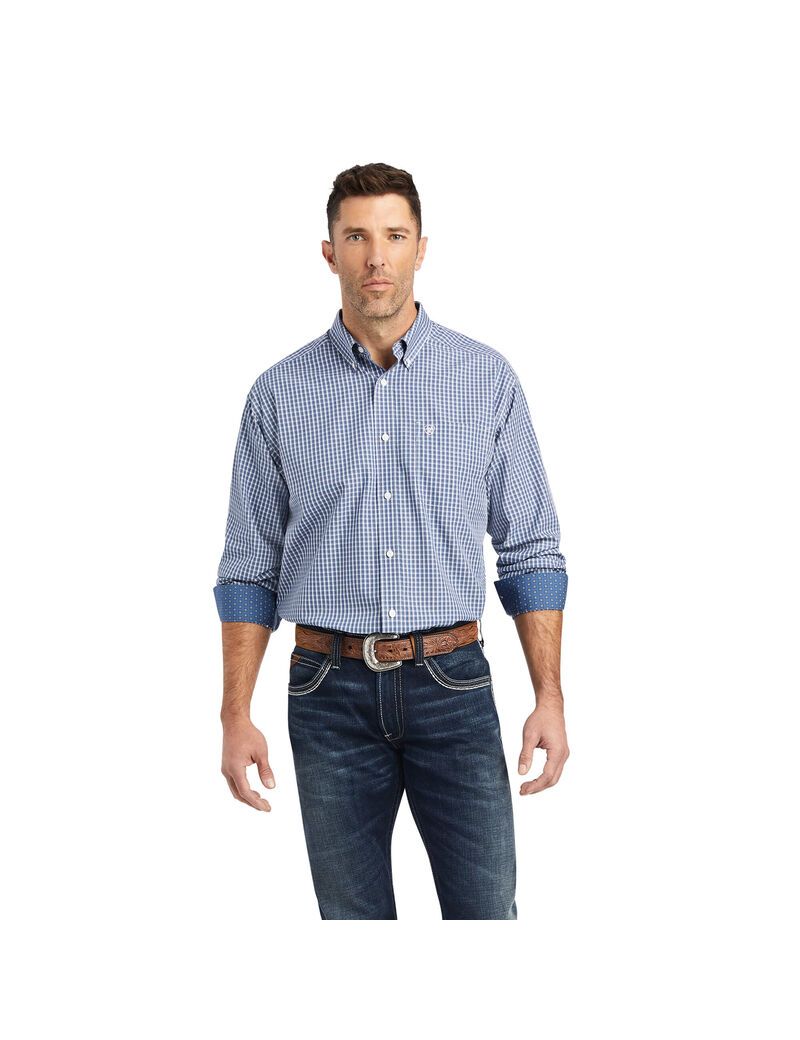 Ariat Wrinkle Free Ellison Classic Fit Shirt True Navy | WRDIHF-408