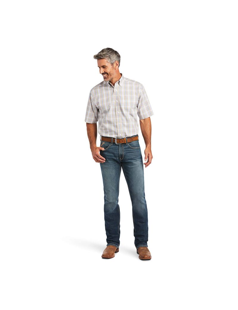 Ariat Wrinkle Free Evander Classic Fit Shirt White | YSADEX-517