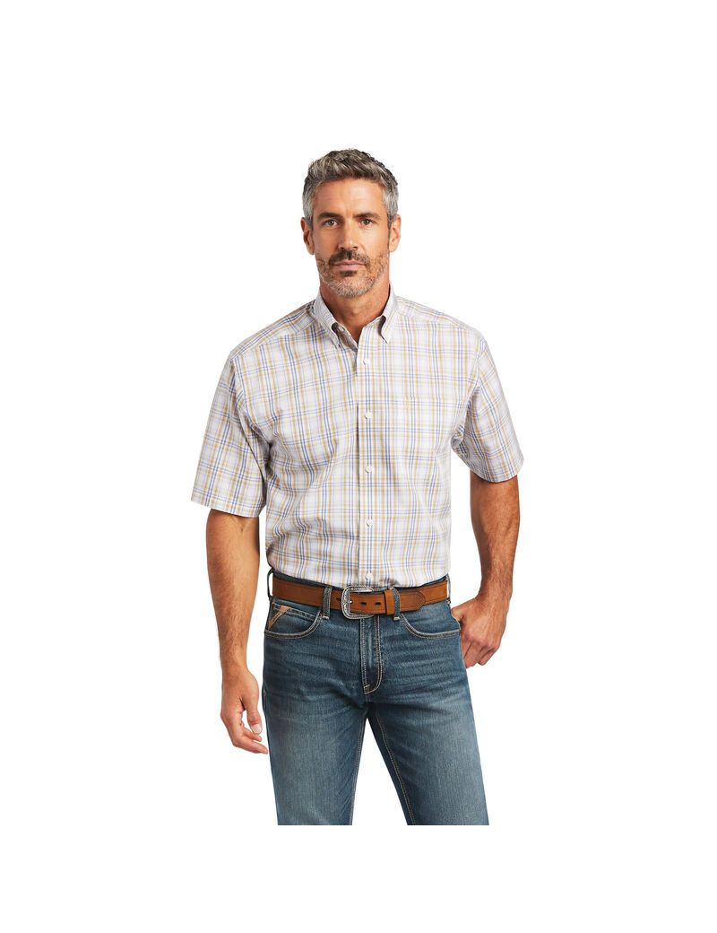 Ariat Wrinkle Free Evander Classic Fit Shirt White | YSADEX-517