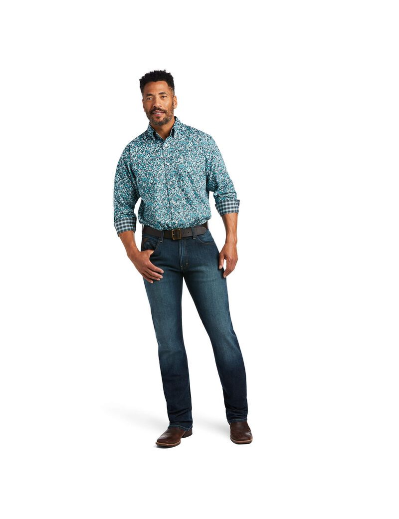 Ariat Wrinkle Free Harrison Classic Fit Shirt Ceramic | UHDKNZ-584