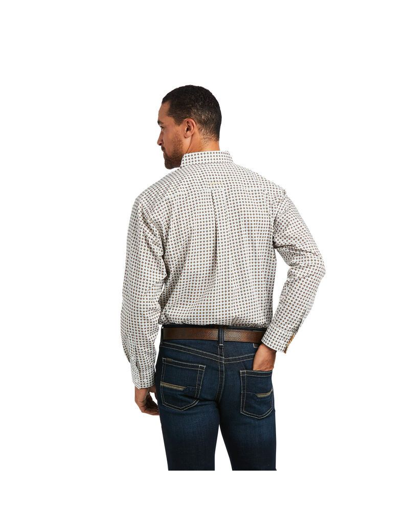 Ariat Wrinkle Free Hayden Classic Fit Shirt White | KLQOJE-710