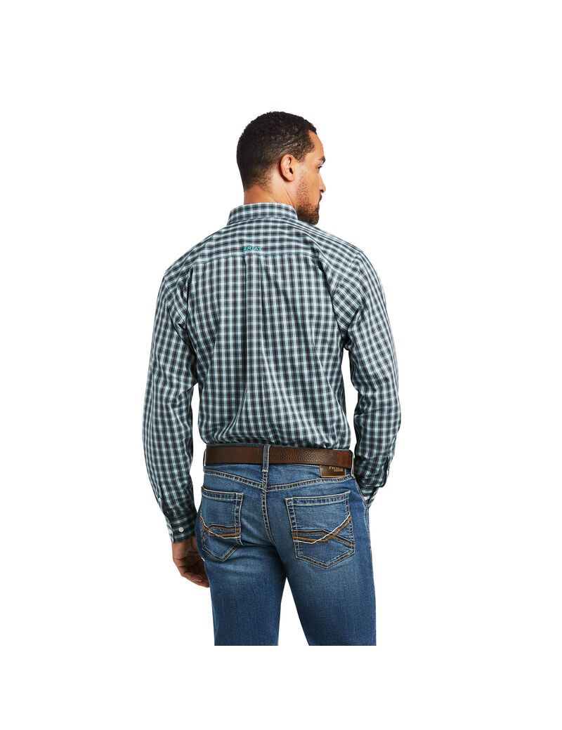 Ariat Wrinkle Free Houston Fitted Shirt Bachelor Button | GOTVMA-213