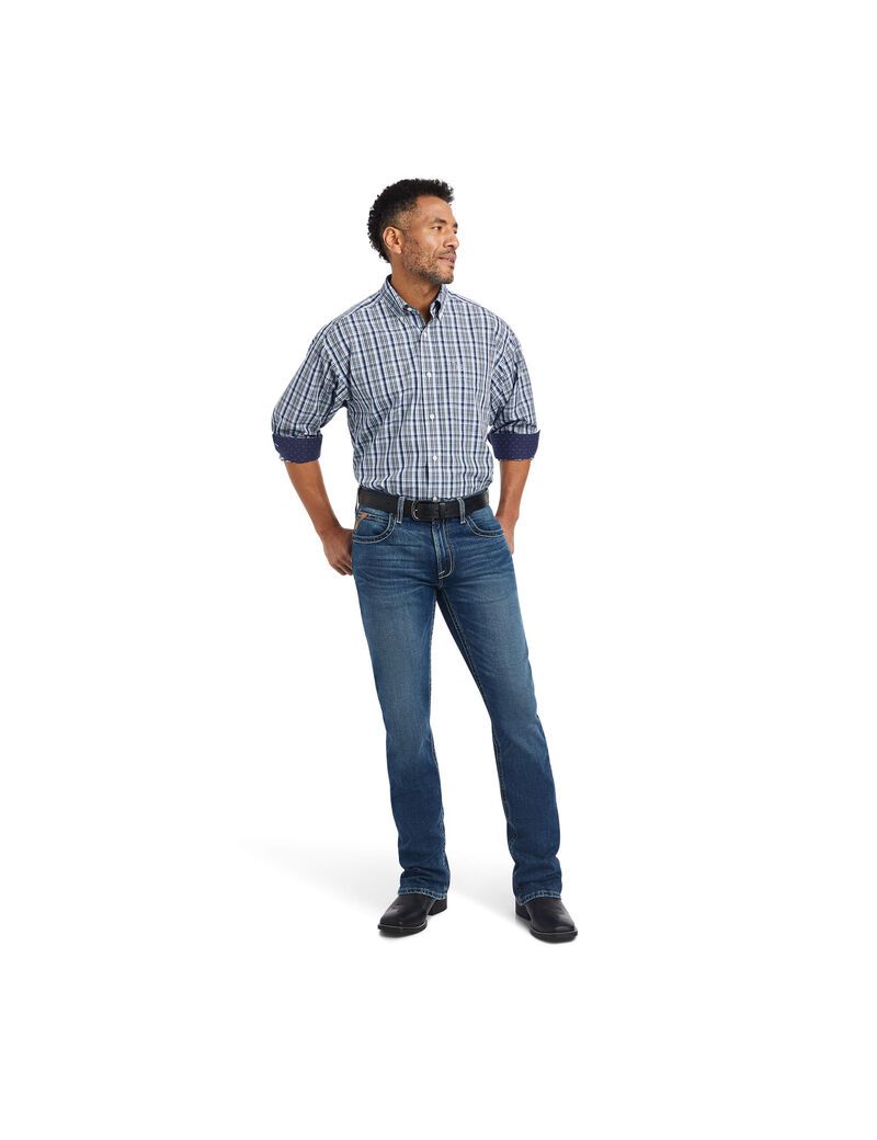 Ariat Wrinkle Free Igor Classic Fit Shirt Airy Blue | IPRWNJ-709