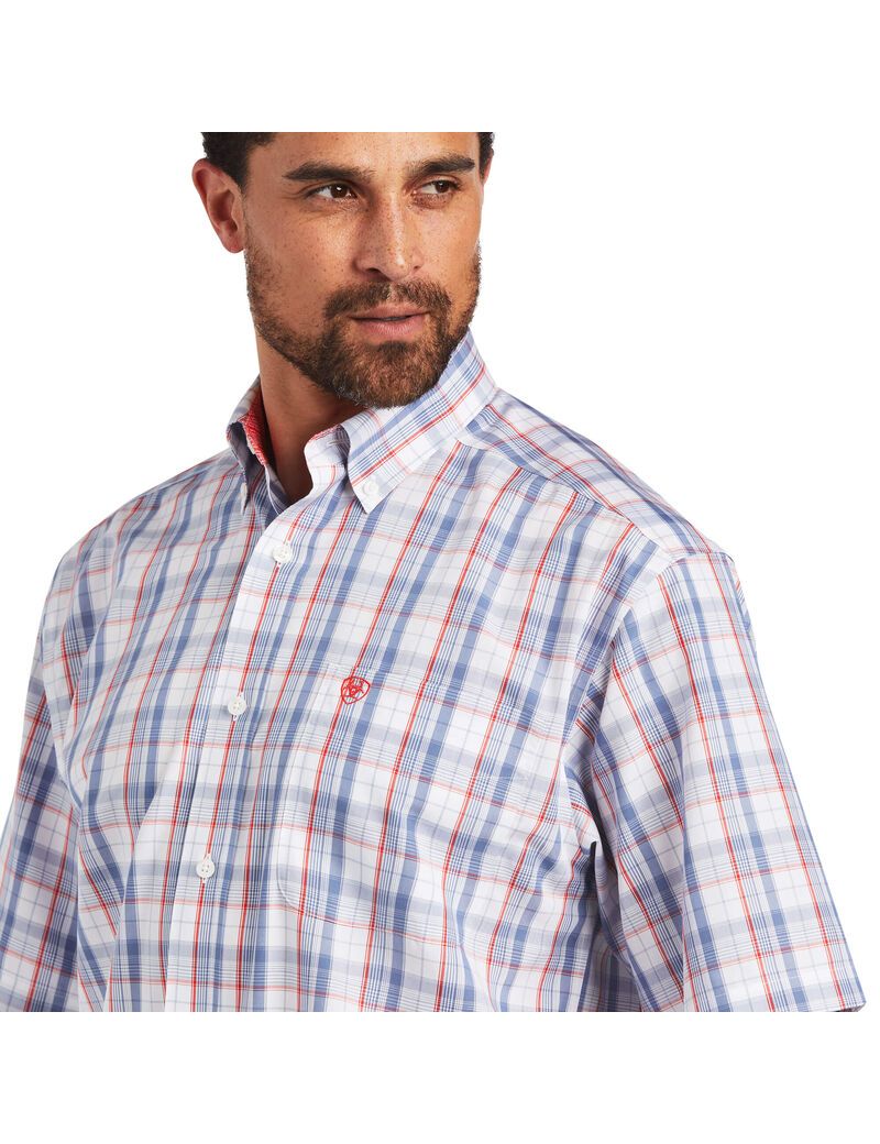 Ariat Wrinkle Free Nasir Classic Fit Shirt White | FYWDST-398