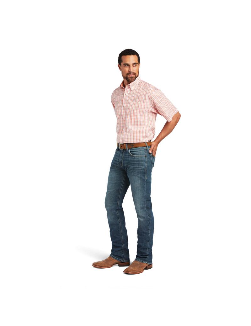 Ariat Wrinkle Free Yan Classic Fit Shirt White | BPXUDZ-982