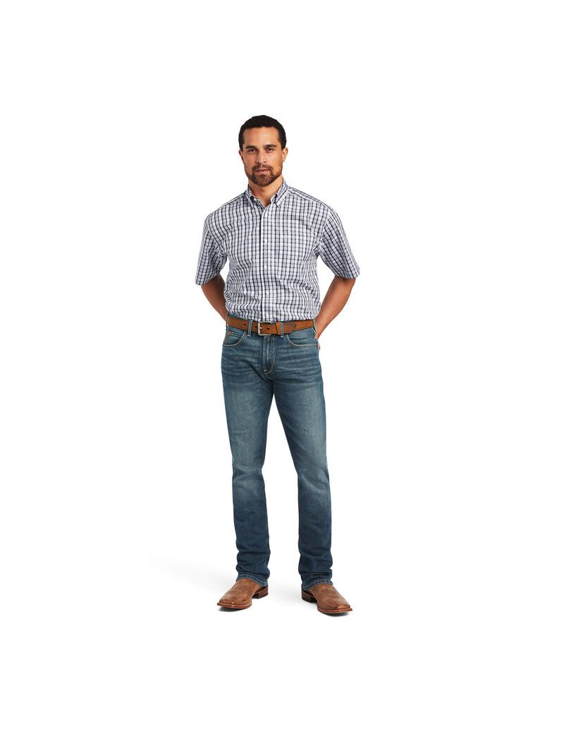 Ariat Wrinkle Free Yash Classic Fit Shirt White | UXJYMN-538