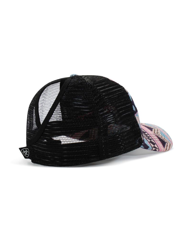 Ariat Zigzag stripe print cap Pink | FGNQUK-531